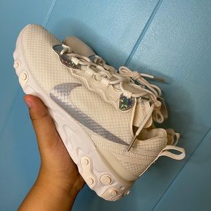 Nike React Element 55 Iridescent White